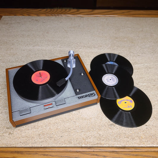 Vintage Turntable Coaster Set