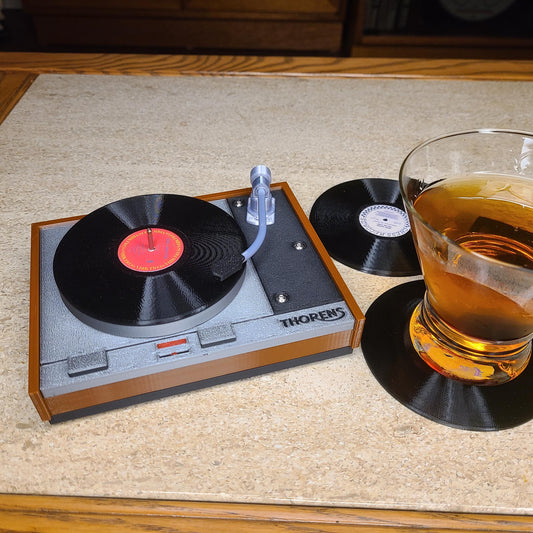 Vintage Turntable Coaster Set